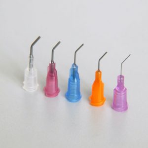 Dispenserings nål Gauge 15, 12,7, Cyl 45°, Rav, 50stk