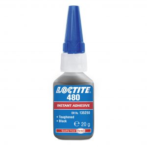 Loctite 480 hurtiglim, sort, lim til magneter